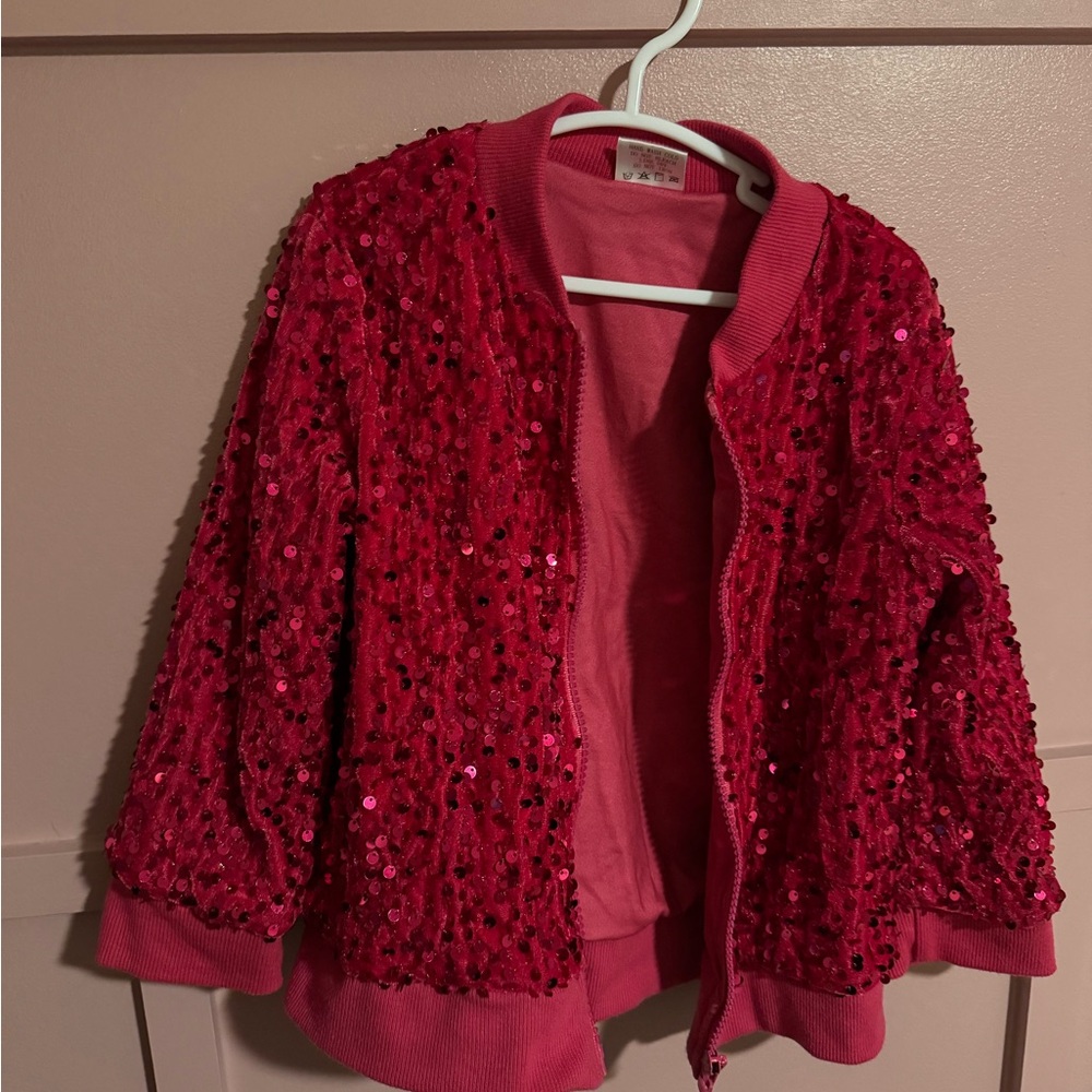 Sequin Pink Kids Jacket